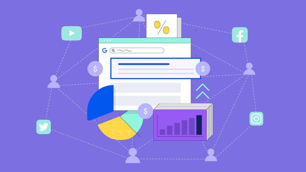 Ícones e Gráficos de Marketing de Afiliados.